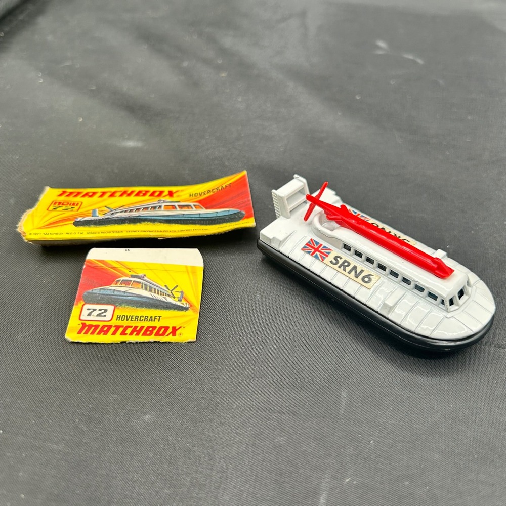 Matchbox Superfast No 72 SRN6 Hovercraft Vintage Lesney Made England Box Panels